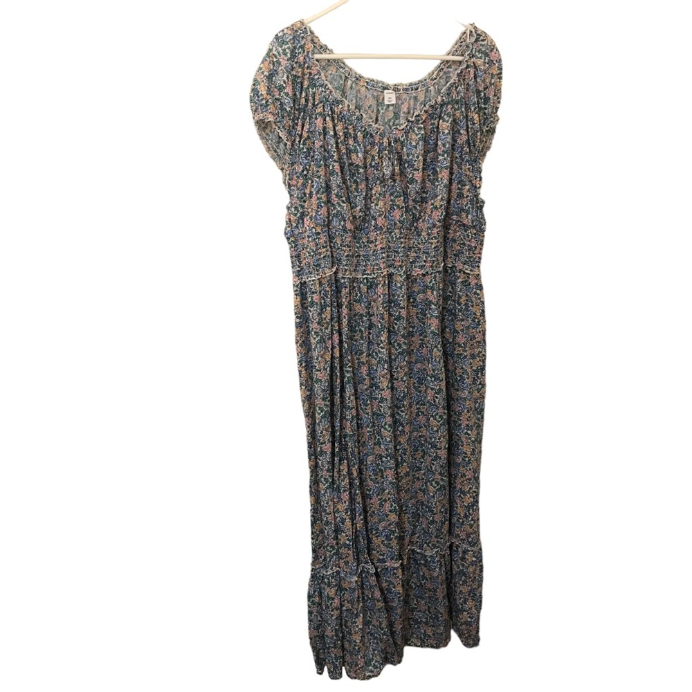 Old navy multi color mini floral maxi dress XXL